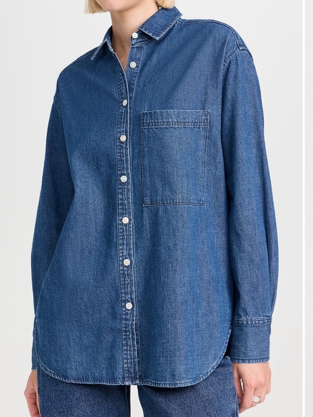 AYR Denim Button-Front Shirt - Blue